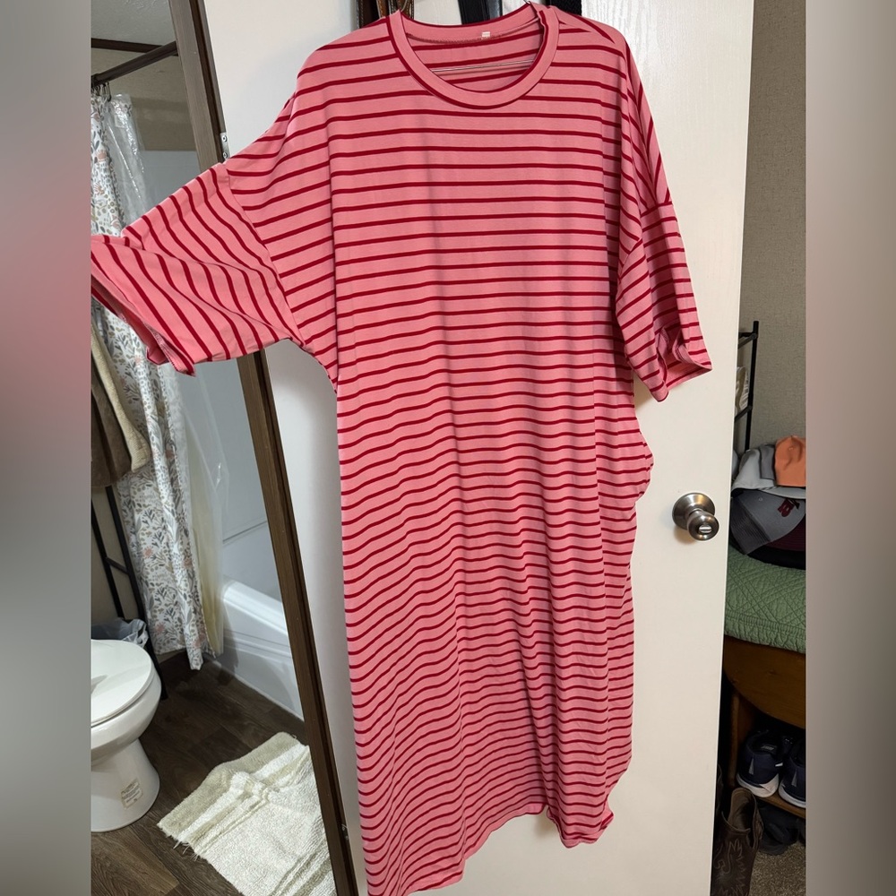 Striped Red Maxi Dress